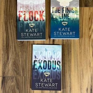 Kate Stewart Book Set - Flock, The Finish Line, Exodus